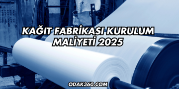 Kağıt Fabrikası Kurulum Maliyeti 2025