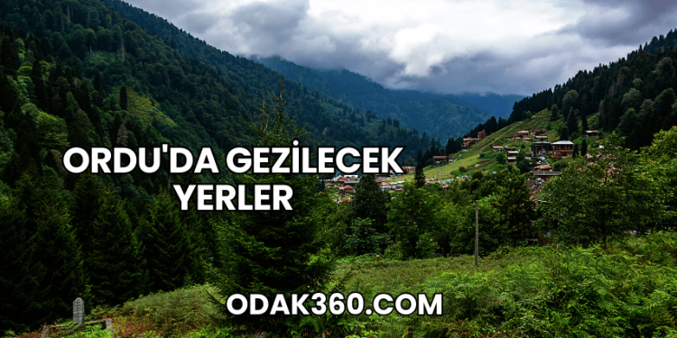 Ordu'da Gezilecek Yerler