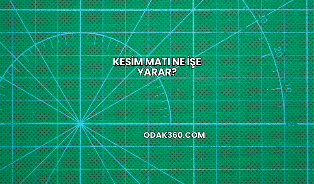 Kesim Matı Ne İşe Yarar?