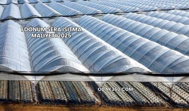 1 Dönüm Sera Isıtma Maliyeti 2025