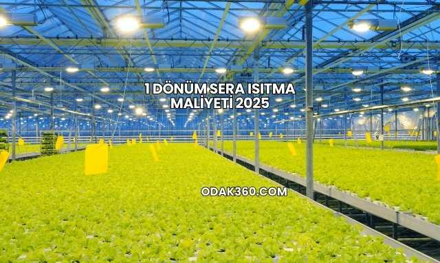 1 Dönüm Sera Isıtma Maliyeti 2025