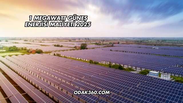 1 Megawatt Güneş Enerjisi Maliyeti 2025