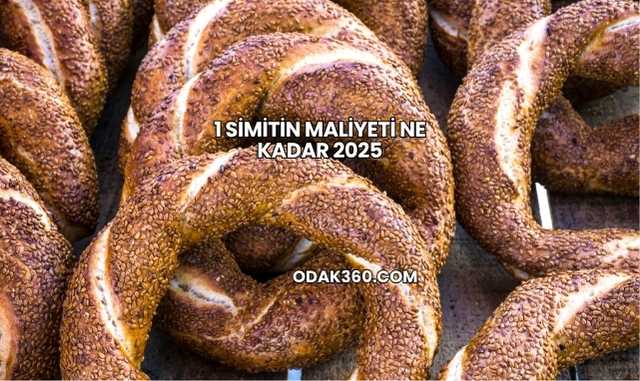 1 Simitin Maliyeti Ne Kadar 2025