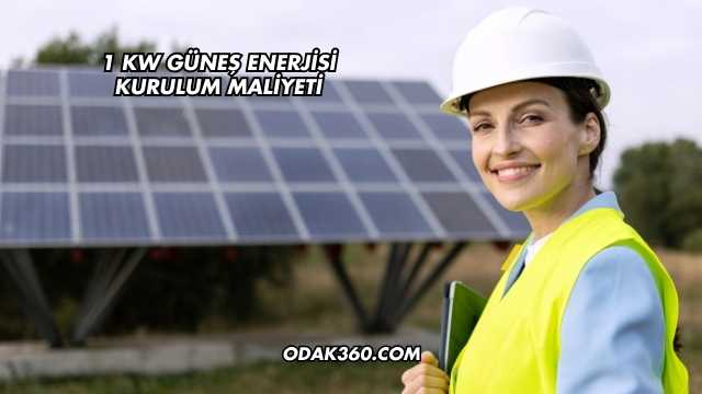 1 kW Güneş Enerjisi Kurulum Maliyeti