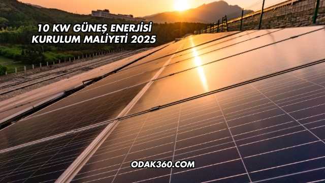 10 Kw Güneş Enerjisi Kurulum Maliyeti 2025