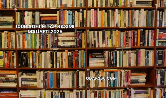 1000 Adet Kitap Basımı Maliyeti 2025