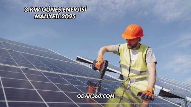 3 Kw Güneş Enerjisi Maliyeti 2025