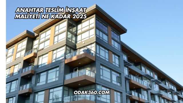 Anahtar Teslim İnşaat Maliyeti Ne Kadar 2025