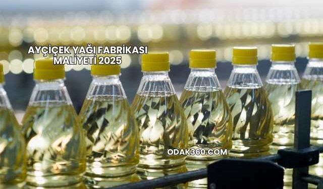 Ayçiçek Yağı Fabrikası Maliyeti 2025