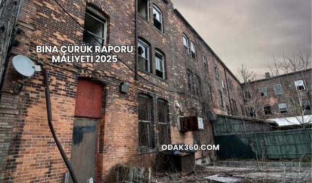 Bina Çürük Raporu Maliyeti 2025