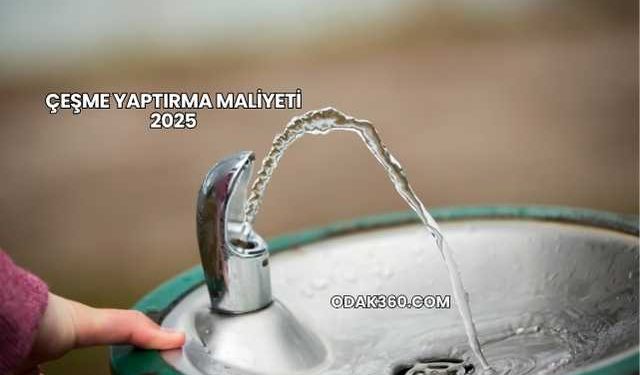 Çeşme Yaptırma Maliyeti 2025