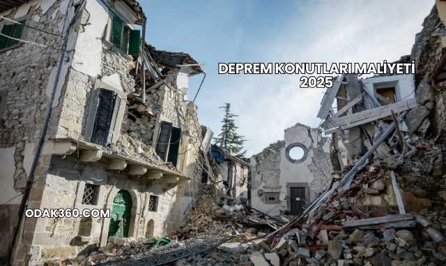 Deprem Konutları Maliyeti 2025
