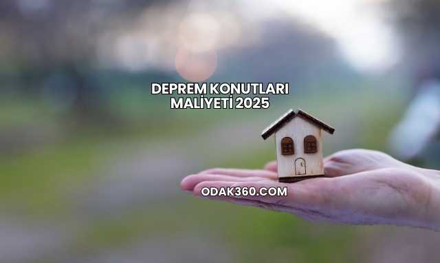 Deprem Konutları Maliyeti 2025