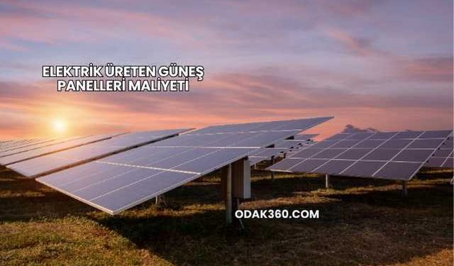 Elektrik Üreten Güneş Panelleri Maliyeti