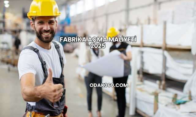 Fabrika Açma Maliyeti 2025