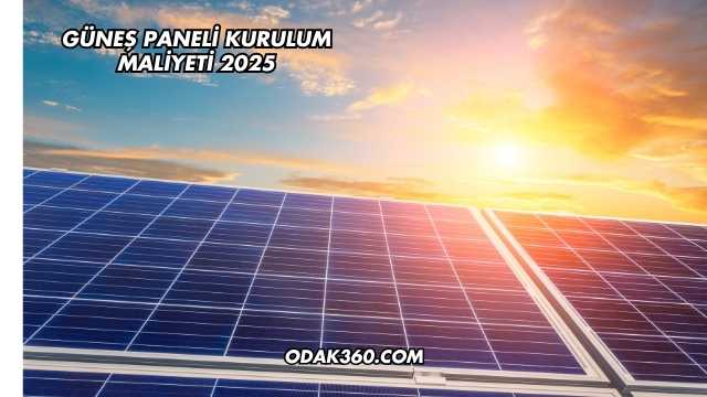 Güneş Paneli Kurulum Maliyeti 2025