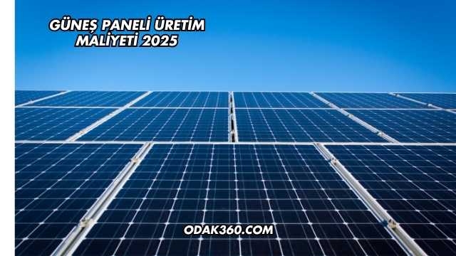 Güneş Paneli Üretim Maliyeti 2025