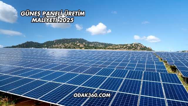 Güneş Paneli Üretim Maliyeti 2025