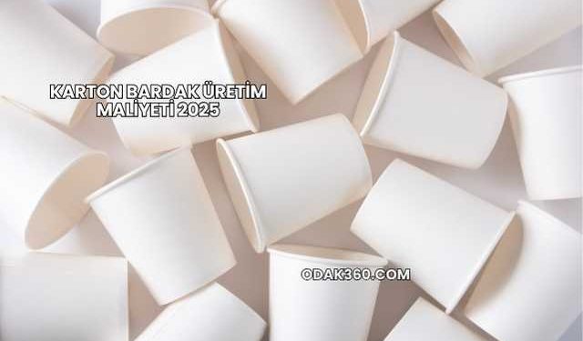 Karton Bardak Üretim Maliyeti 2025