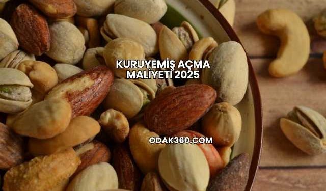 Kuruyemiş Açma Maliyeti 2025