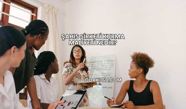 Şahıs Şirketi Kurma Maliyeti Nedir?