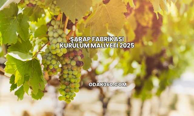 Şarap Fabrikası Kurulum Maliyeti 2025