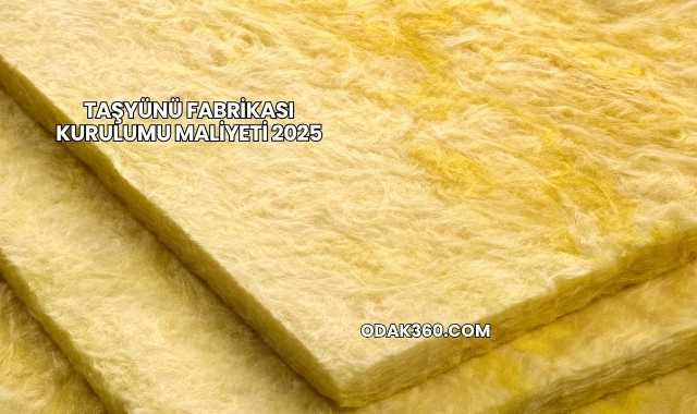 Taşyünü Fabrikası Kurulumu Maliyeti 2025