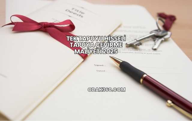 Tek Tapuyu Hisseli Tapuya Çevirme Maliyeti 2025