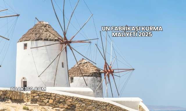 Un Fabrikası Kurma Maliyeti 2025