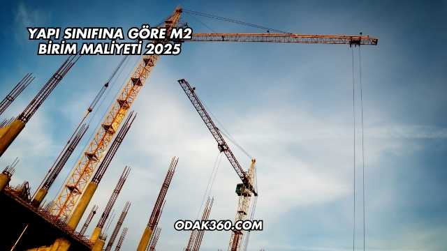 Yapı Sınıfına Göre m2 Birim Maliyeti 2025