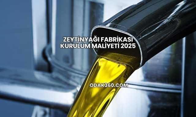 Zeytinyağı Fabrikası Kurulum Maliyeti 2025