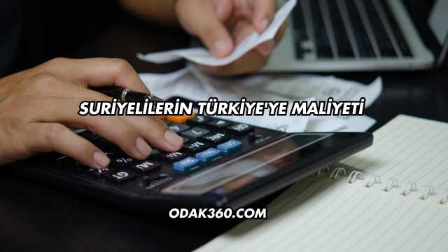 Suriyelilerin Türkiye'ye Maliyeti